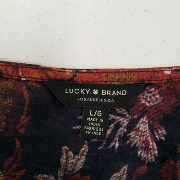 Lucky Brand Floral Blouse Top - Picture 3 of 5